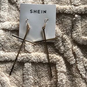 Large gold cross earrings & Large silver cross earrings